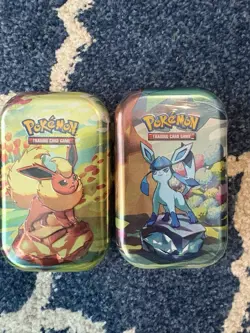 2x Pokemon TCG Scarlet & Violet Prismatic Evolutions Sealed Tins Flareon Glaceon - Image 1