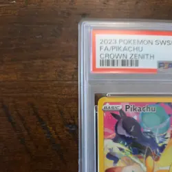 2023 Pokemon TCG Pikachu Full Art Secret Rare Crown Zenith Holo 160/159 PSA 9 NM - Image 2