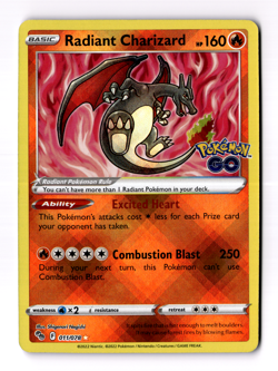 Radiant Charizard 011/078 Pokemon GO Holo - Image 1