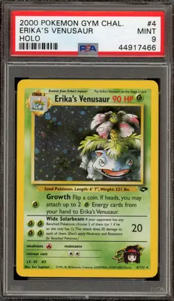 Pokemon Erika's Venusaur Gym Challenge Unlimited Holo Rare #4 PSA 9 Mint - Image 1