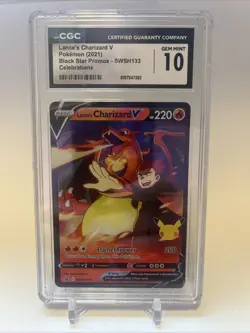 Pokemon CGC Pristine 10 Lance's Charizard V 2021 SWSH133 Black Star Promos - Image 1