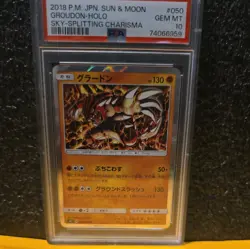 Pokemon Japanese Groudon Holo Sky-Splitting Charisma PSA 10 - Image 2