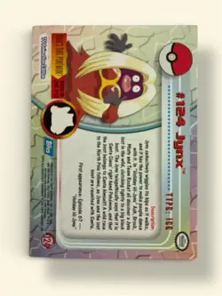 1999 Topps Pokemon #124 Jynx TV Animation Edition Blue Label - Image 2