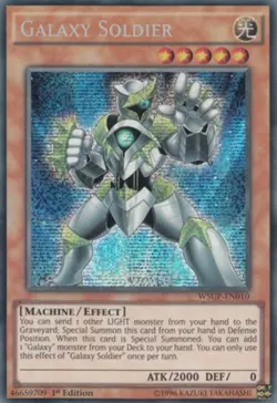 Lightly Played Galaxy Soldier - WSUP-EN010 - Prismatic Secret Rare - 1st Edition - Image 1