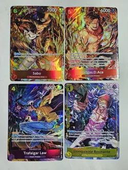 One Piece Illustration Box Vol 5, 6 Promos Portgas. D. Ace & Sabo Trafalgar Lot - Image 1
