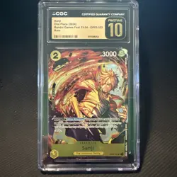 2024 One Piece CCG Sanji Bandai Games Fest Rare Card OP03-102 CGC 10 Pristine - Image 1