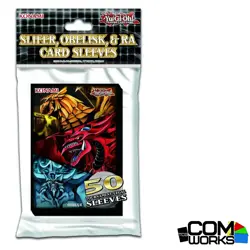 YUGIOH SLIFER, OBELISK, AND RA Card Sleeves Konami - Image 1