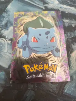 Pokemon Topps Blue Logo Vintage Card Collectible LP FOIL Bulbasaur - Image 1