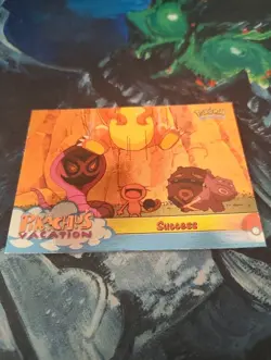 Pokemon Topps Blue Logo Vintage Card Collectible LP Pikachus Vacation FOIL - Image 1