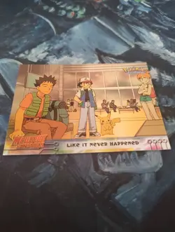 Pokemon Topps Blue Logo Vintage Card Collectible LP Mewtwo Strikes Back FOIL - Image 1