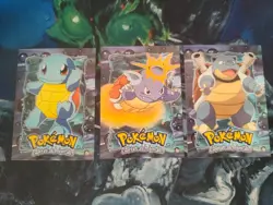 Pokemon Topps Blue Logo Vintage Card Collectible LP Blastoise Evolutions - Image 1