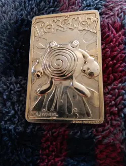 Burger King 1999 Pokemon Poliwhirl 23K Gold Plated Trading Card - Image 1