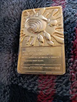 Burger King 1999 Pokemon Poliwhirl 23K Gold Plated Trading Card - Image 2