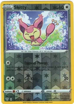 Skitty 141/189 Darkness Ablaze Reverse Holo Common Pokemon Card Pokemon TCG - Image 1
