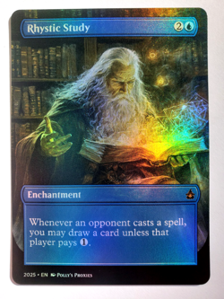 Rhystic Study FOIL Proxy Card Custom Playtest Magic Wizard Art Design - Image 3