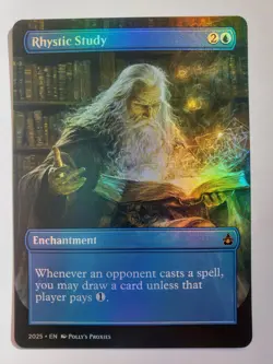 Rhystic Study FOIL Proxy Card Custom Playtest Magic Wizard Art Design - Image 5