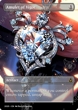 Amulet of Vigor FOIL Proxy Card with Custom Anime Fantasy Art - Image 4