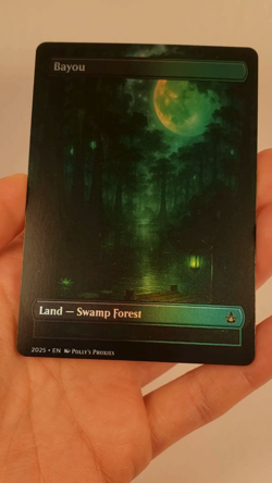 Bayou FOIL Original Dual Land Proxy Card Custom SPACE Fantasy Art Design - Image 2