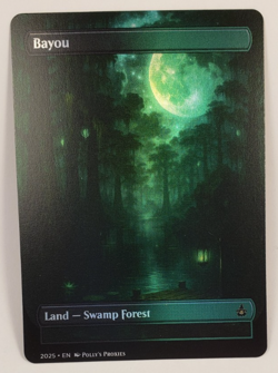 Bayou FOIL Original Dual Land Proxy Card Custom SPACE Fantasy Art Design - Image 3