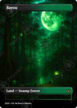 Bayou FOIL Original Dual Land Proxy Card Custom SPACE Fantasy Art Design - Image 4