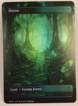 Bayou FOIL Original Dual Land Proxy Card with Custom Fantasy Art Design - Image 3