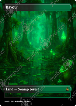 Bayou FOIL Original Dual Land Proxy Card with Custom Fantasy Art Design - Image 4