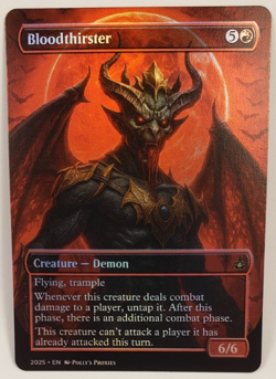 Bloodthirster FOIL Proxy Playtest Card with Custom Fantasy Art - Image 3