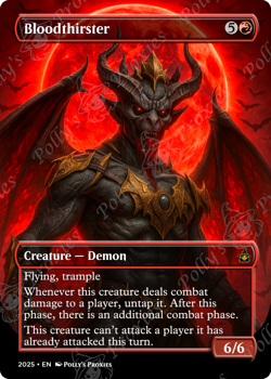 Bloodthirster FOIL Proxy Playtest Card with Custom Fantasy Art - Image 5