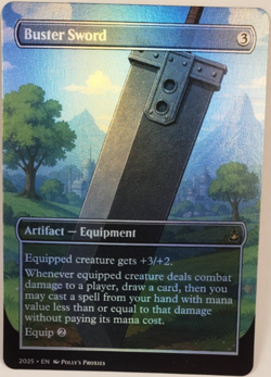 Buster Sword FOIL Proxy Card with Custom Art Design Final Fantasy - Image 1