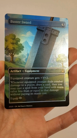 Buster Sword FOIL Proxy Card with Custom Art Design Final Fantasy - Image 2