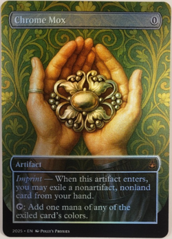 Chrome Mox FOIL Proxy Playtest Card with Custom Art Nouveau Design - Image 1