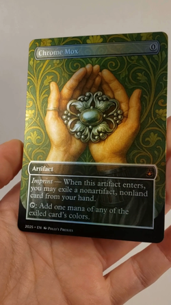 Chrome Mox FOIL Proxy Playtest Card with Custom Art Nouveau Design - Image 2