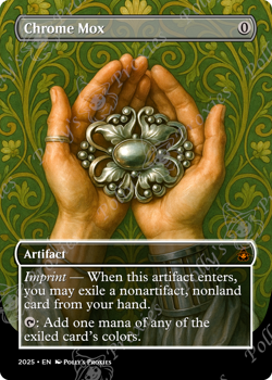 Chrome Mox FOIL Proxy Playtest Card with Custom Art Nouveau Design - Image 4