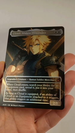 Cloud, Midgar Mercenary FOIL Proxy Card with Custom Art Design Final Fantasy - Image 2