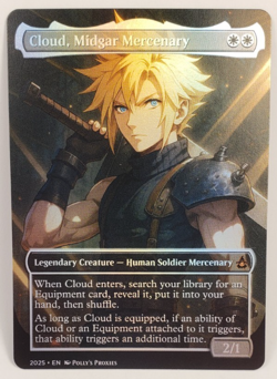 Cloud, Midgar Mercenary FOIL Proxy Card with Custom Art Design Final Fantasy - Image 3