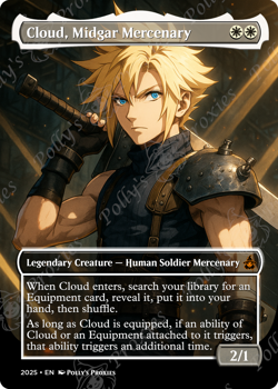 Cloud, Midgar Mercenary FOIL Proxy Card with Custom Art Design Final Fantasy - Image 5