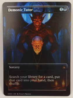 Demonic Tutor FOIL Proxy Playtest Card with Custom Fantasy Art - Image 3