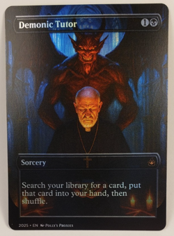Demonic Tutor FOIL Proxy Playtest Card with Custom Fantasy Art - Image 4
