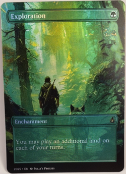 Exploration FOIL Proxy Playtest Card with Custom Fantasy Wolf Art Design - Image 1