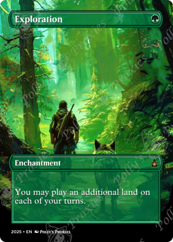 Exploration FOIL Proxy Playtest Card with Custom Fantasy Wolf Art Design - Image 4