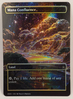 Mana Confluence FOIL Proxy Playtest Card with Custom Rainbow Fantasy Art - Image 3