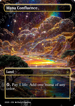Mana Confluence FOIL Proxy Playtest Card with Custom Rainbow Fantasy Art - Image 4