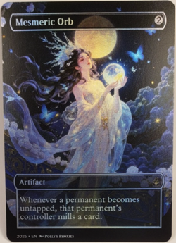 Mesmeric Orb FOIL Proxy Playtest Card with Custom Anime Fantasy Art - Image 1