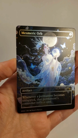 Mesmeric Orb FOIL Proxy Playtest Card with Custom Anime Fantasy Art - Image 2