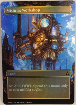Mishra's Workshop FOIL Proxy Playtest Card with Custom Art Design - Image 1