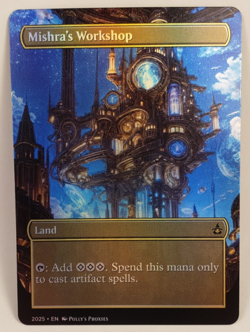 Mishra's Workshop FOIL Proxy Playtest Card with Custom Art Design - Image 4