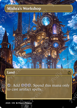 Mishra's Workshop FOIL Proxy Playtest Card with Custom Art Design - Image 5