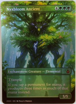 Nyxbloom Ancient FOIL Proxy Playtest Card with Fantasy Custom Art - Image 1