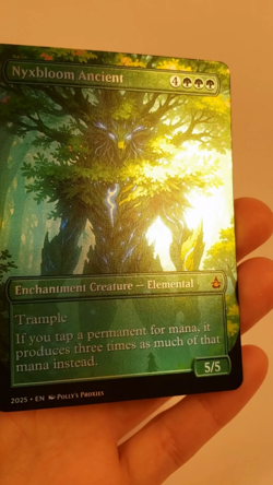 Nyxbloom Ancient FOIL Proxy Playtest Card with Fantasy Custom Art - Image 2