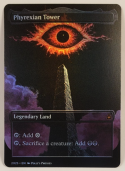 Phyrexian Tower FOIL Proxy Playtest Card with Custom Art Design - Image 4